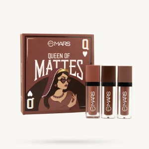 MARS Queen of Mattes Liquid Lipsticks Box Set of 3, Shade: 04 Browns